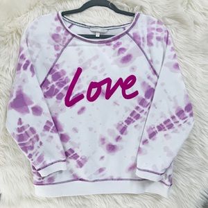 Victoria's Secret Tie Dye “Love” Sweatshirt Small